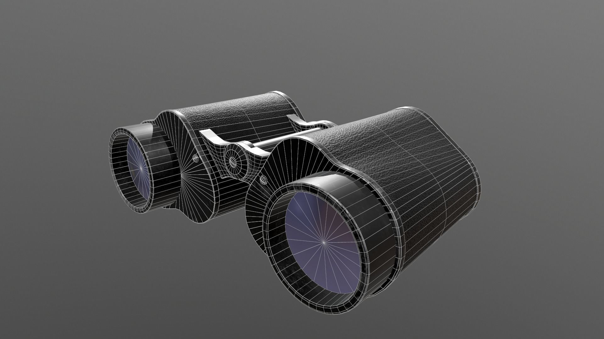 Binocular USSR B-12  Low-poly 3D model_5