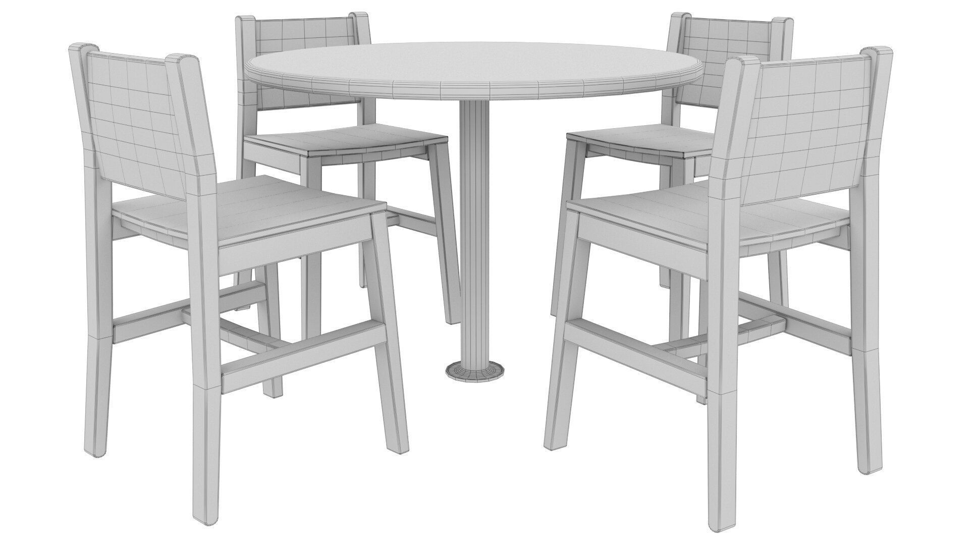 KFC Building and parking 3D model_41