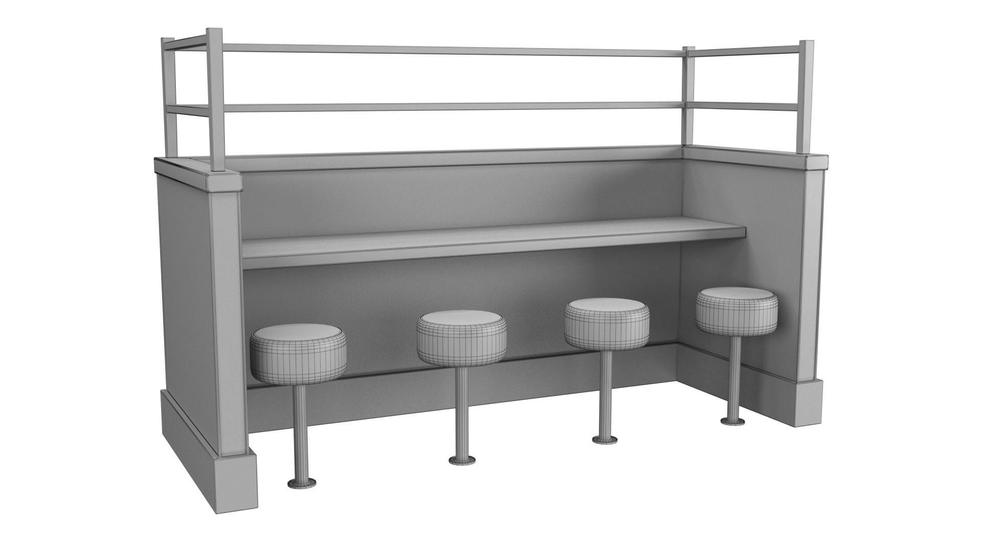 KFC Building and parking 3D model_45