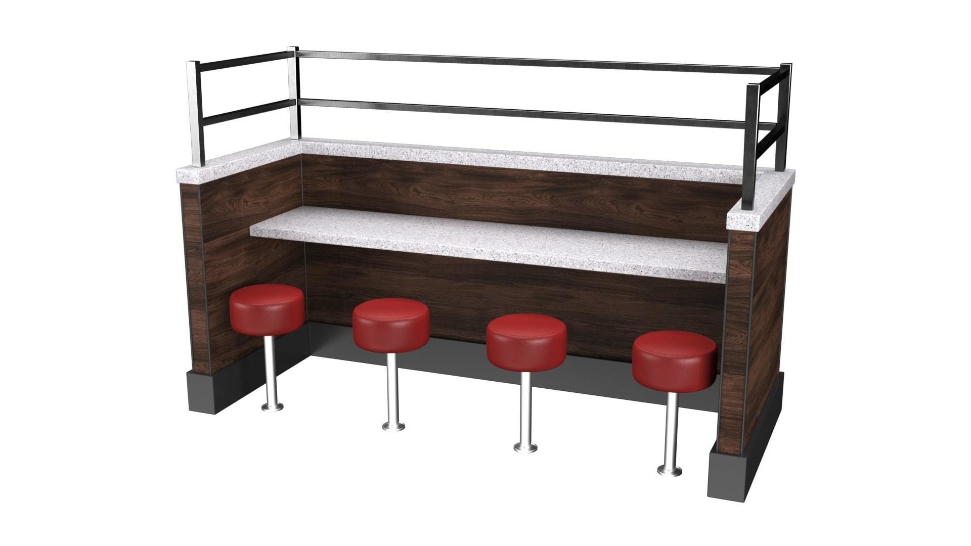 KFC Building and parking 3D model_29