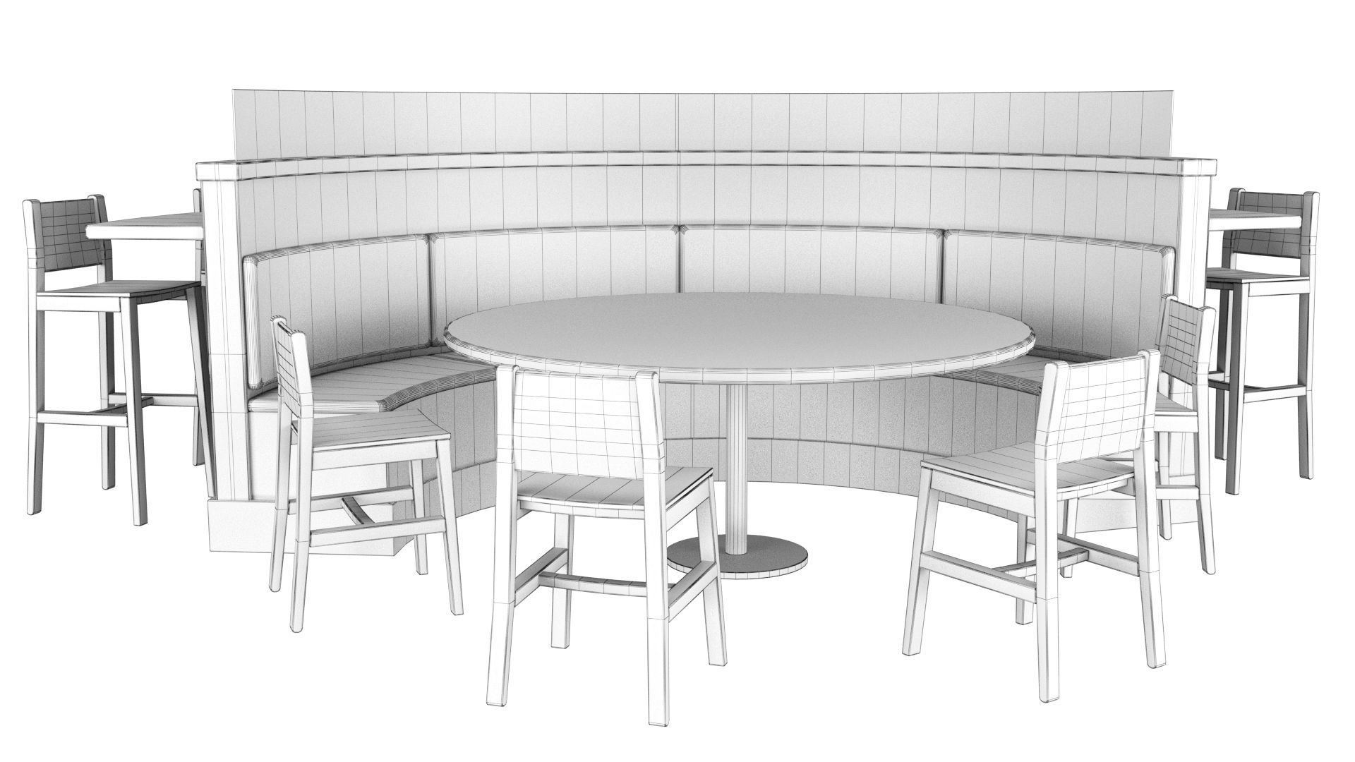 KFC Building and parking 3D model_40