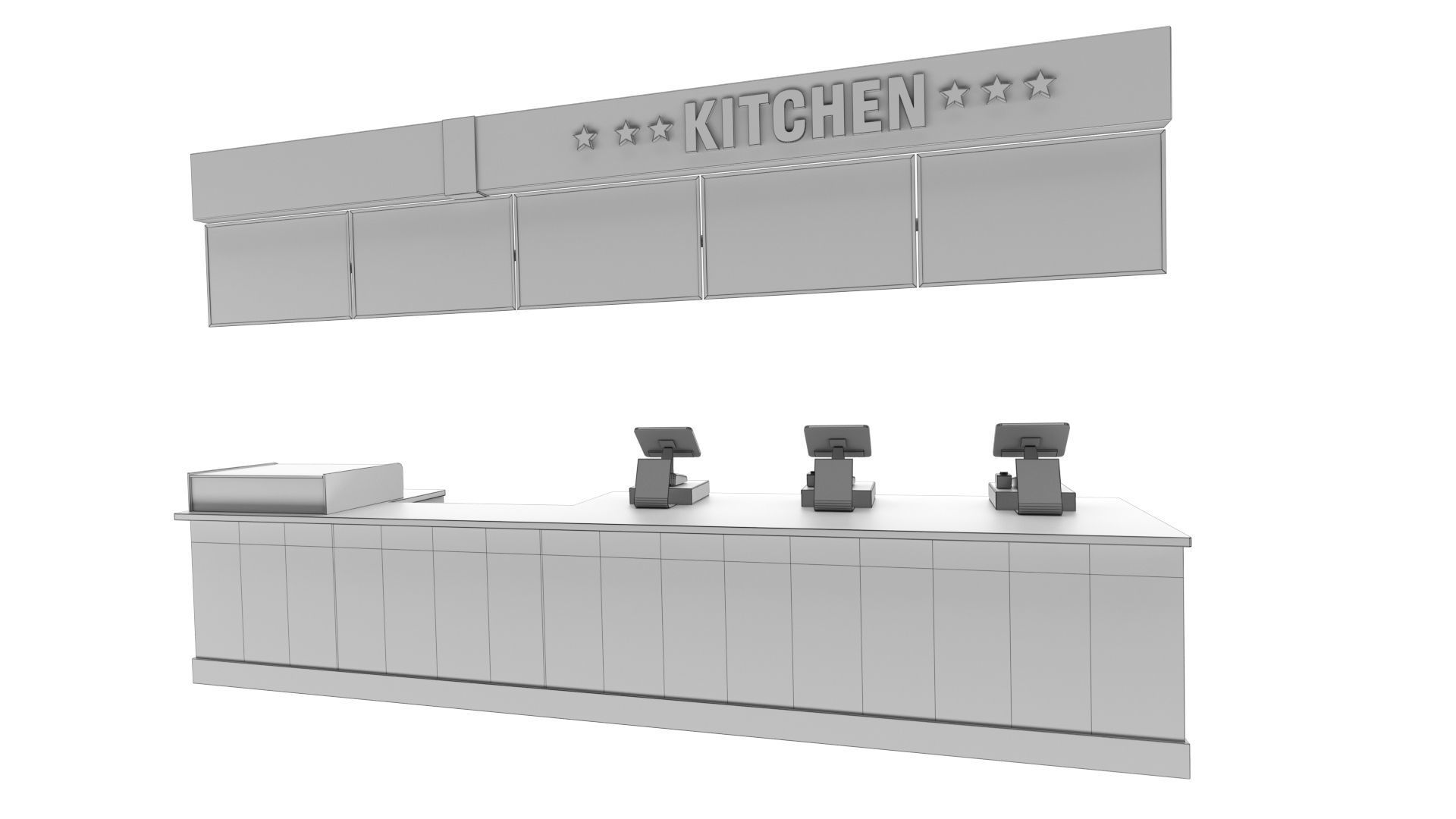 KFC Building and parking 3D model_39