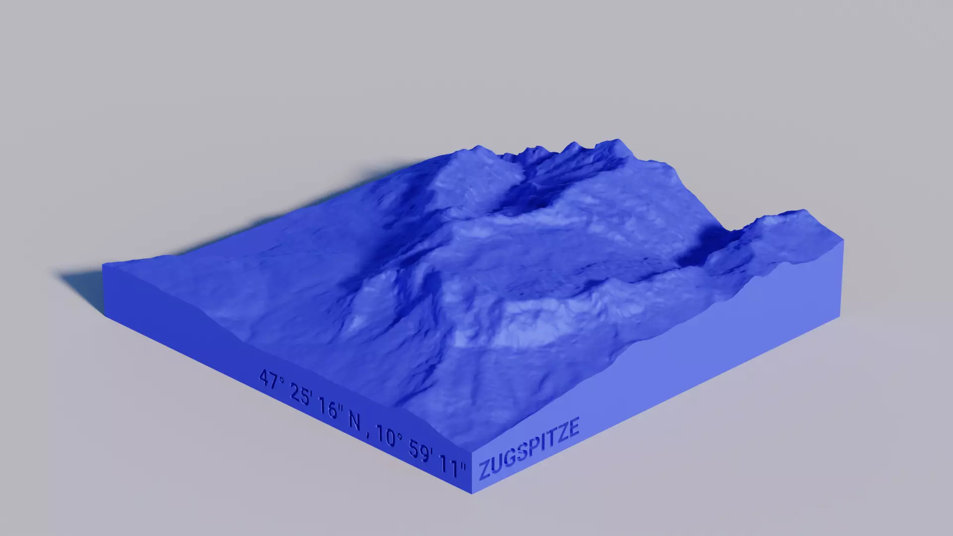 3D Model of Zugspitze Free 3D print model