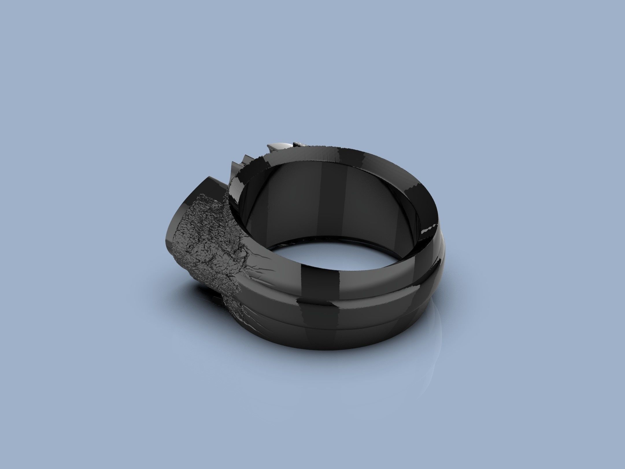 Green Lantern Batman Ring 3D print model_6