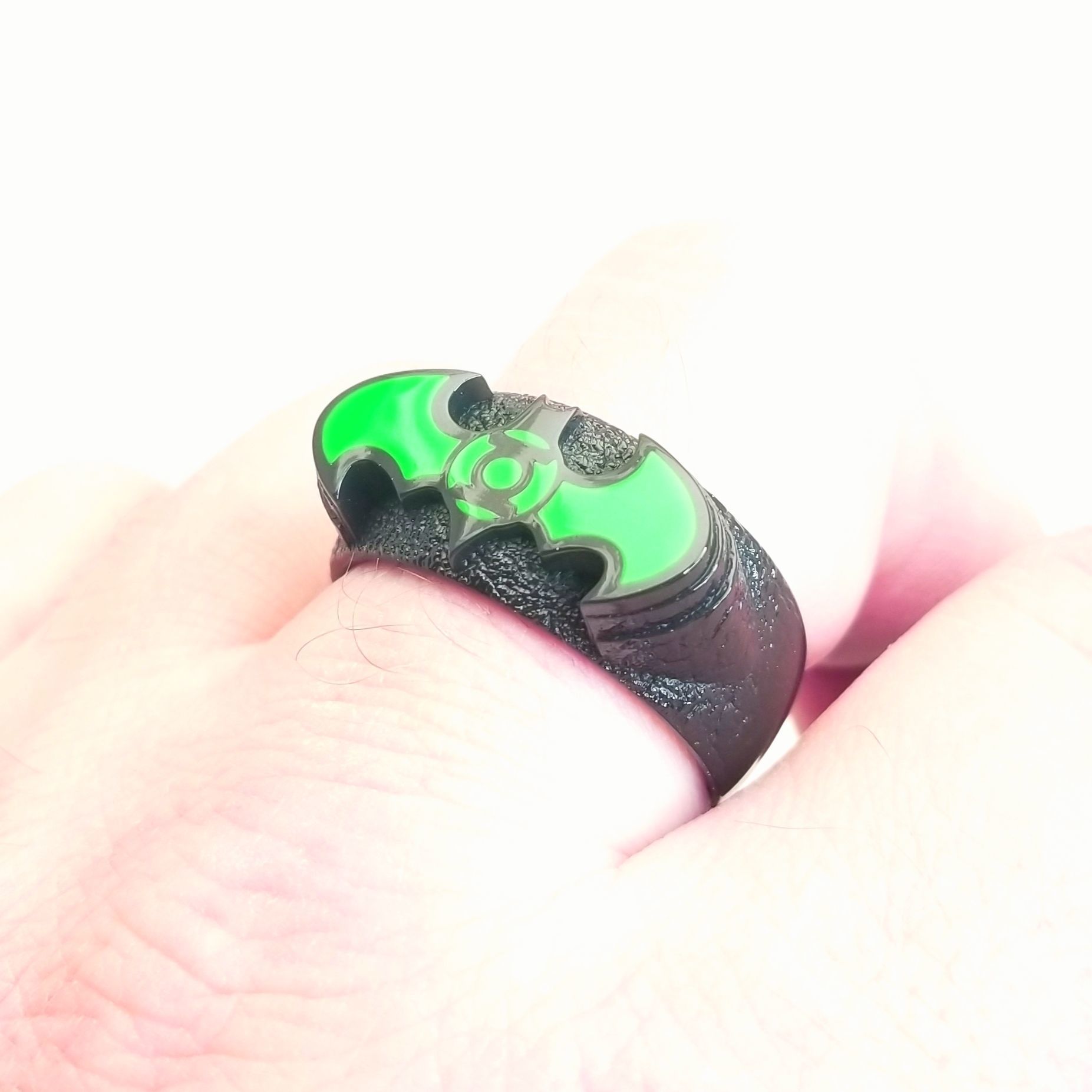 Green Lantern Batman Ring 3D print model_8