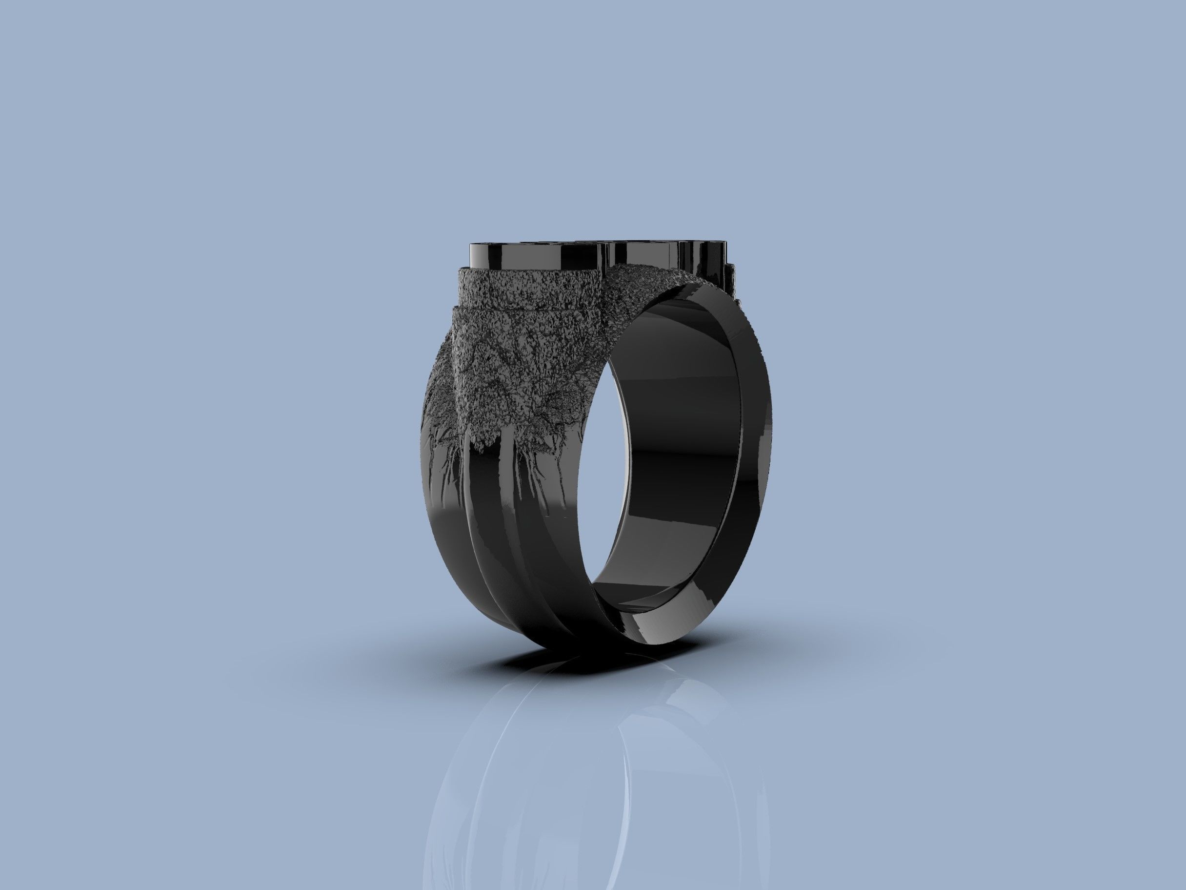 Green Lantern Batman Ring 3D print model_3