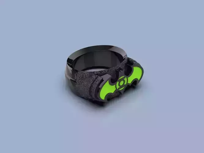 Green Lantern Batman Ring 3D print model