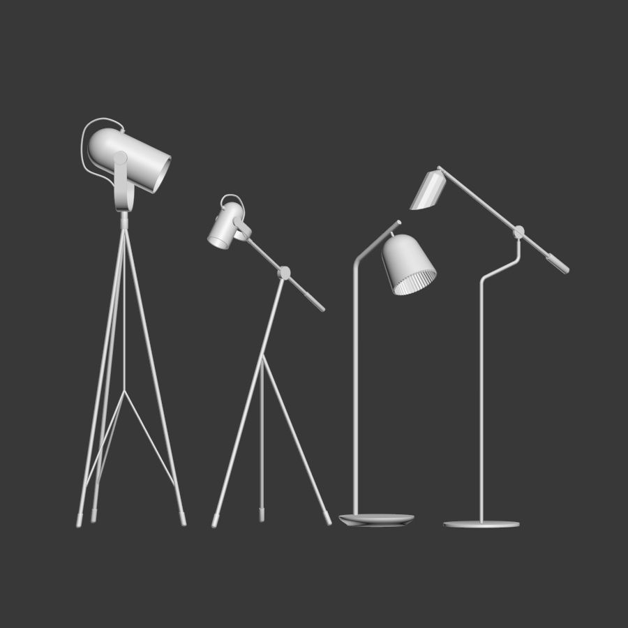 Floor Lamp Set  3D model_3