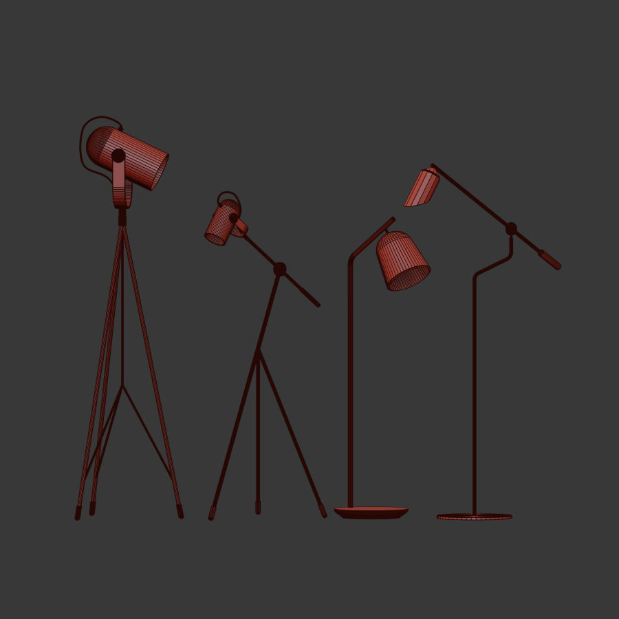 Floor Lamp Set  3D model_4