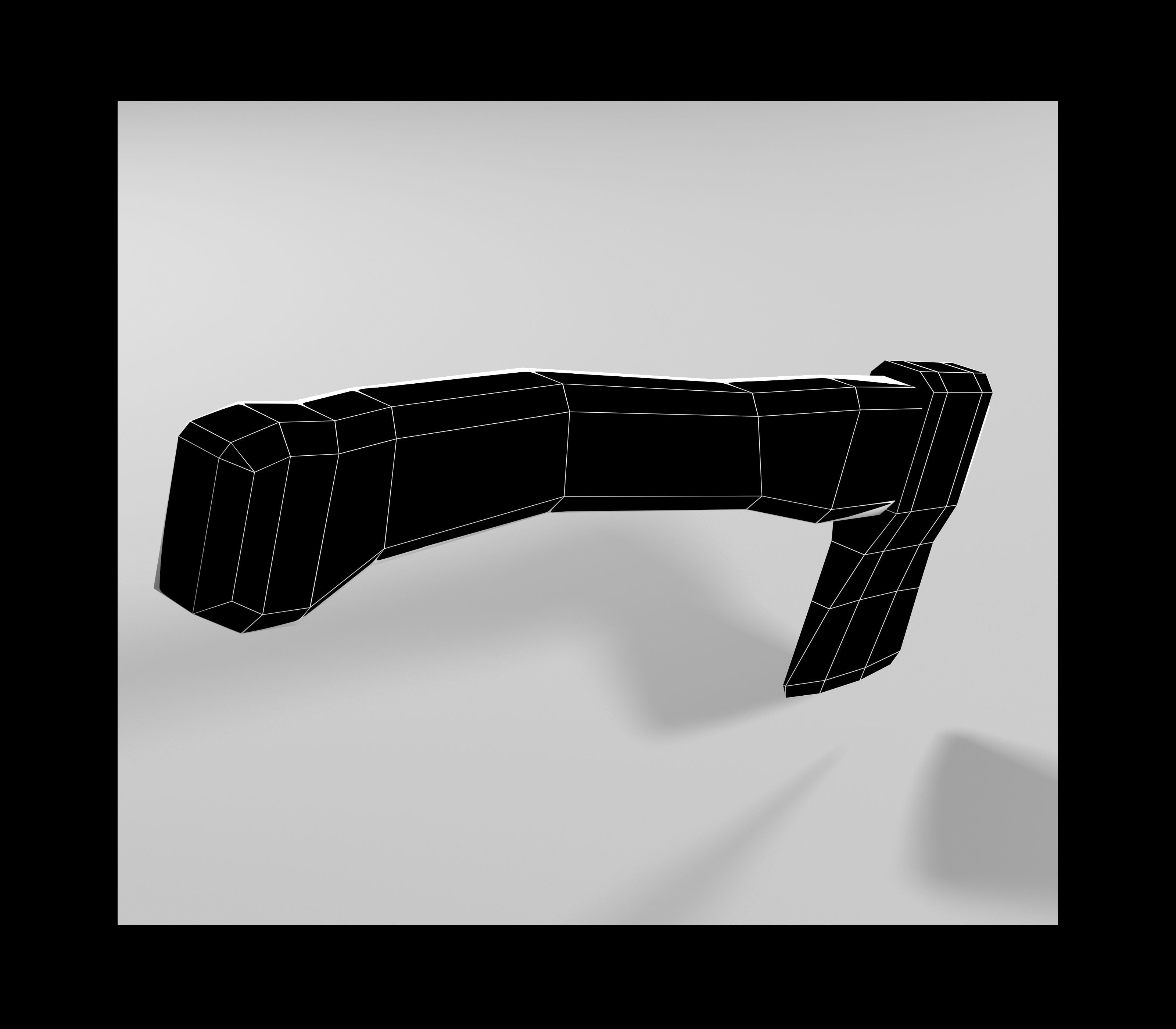 Classic axe ax hatchet cleaver hacket Low-poly 3D model_7