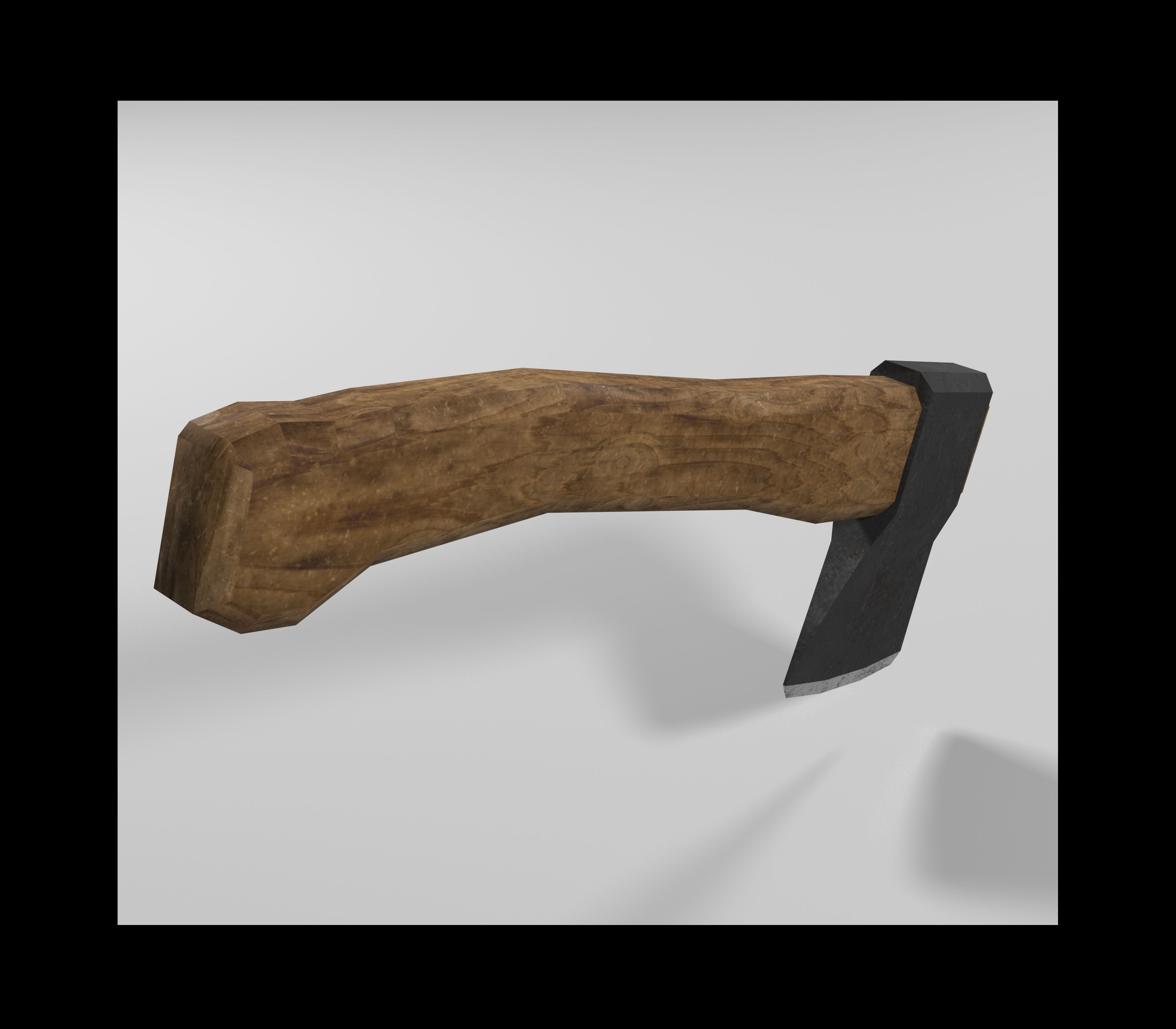 Classic axe ax hatchet cleaver hacket Low-poly 3D model_6