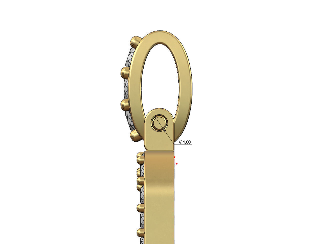 Rectanguler Diamond Memory Picture Pendant 3D print model_9