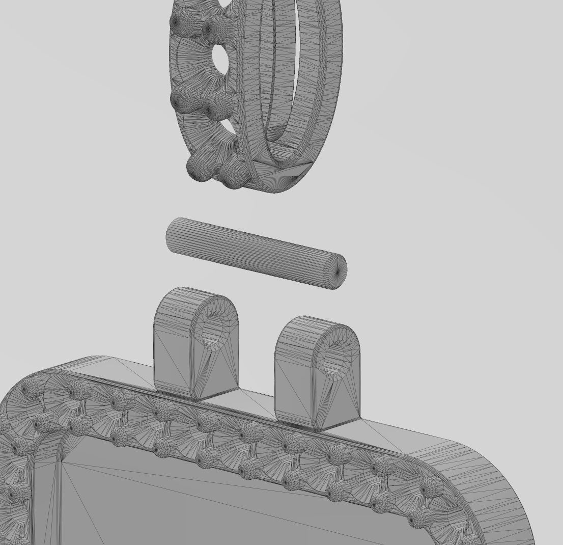 Rectanguler Diamond Memory Picture Pendant 3D print model_15