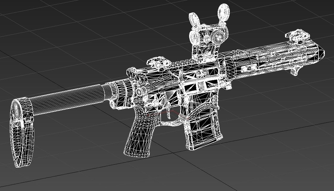 Springfield Armory Saint edge EVAC ar15 pistol Low-poly 3D model_15