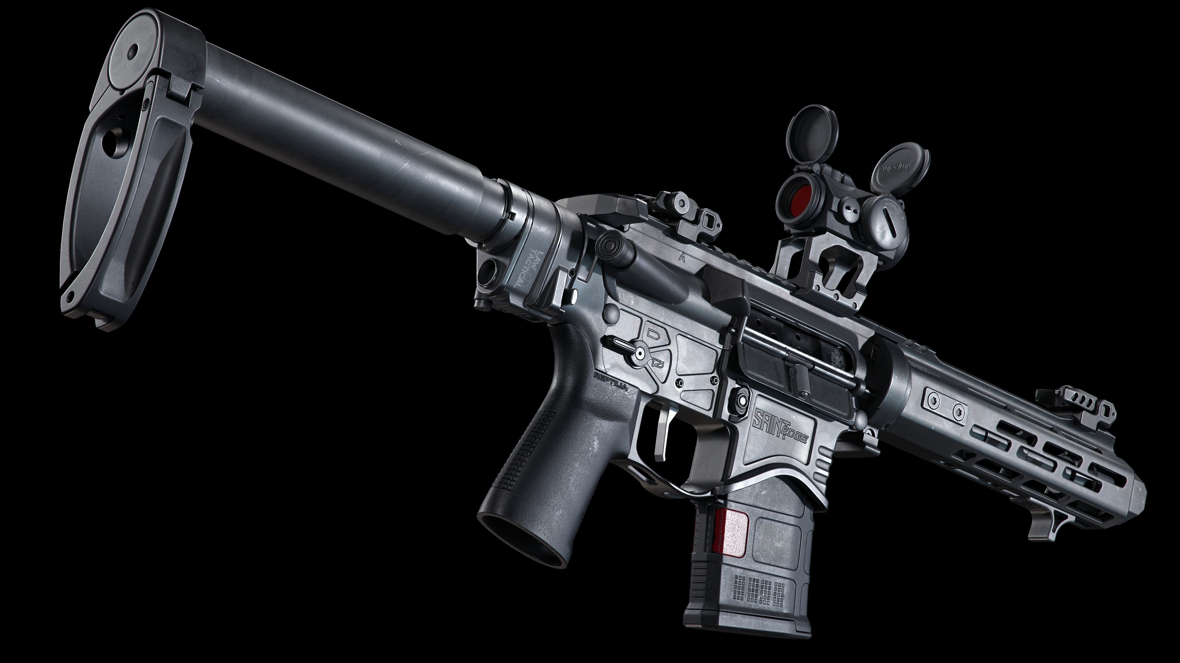 Springfield Armory Saint edge EVAC ar15 pistol Low-poly 3D model_4