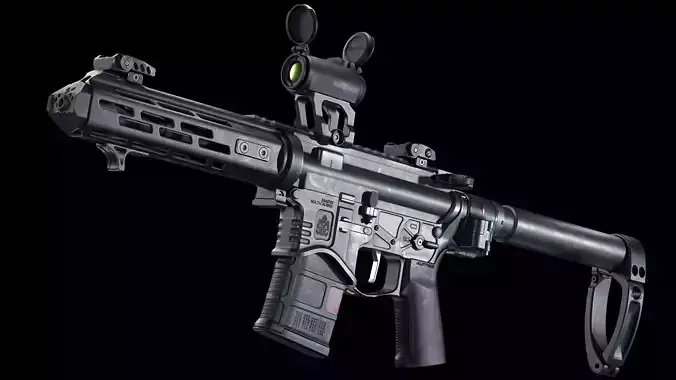 Springfield Armory Saint edge EVAC ar15 pistol Low-poly 3D model Springfield Armory Saint edge EVAC ar15 pistol Low-poly 3D model