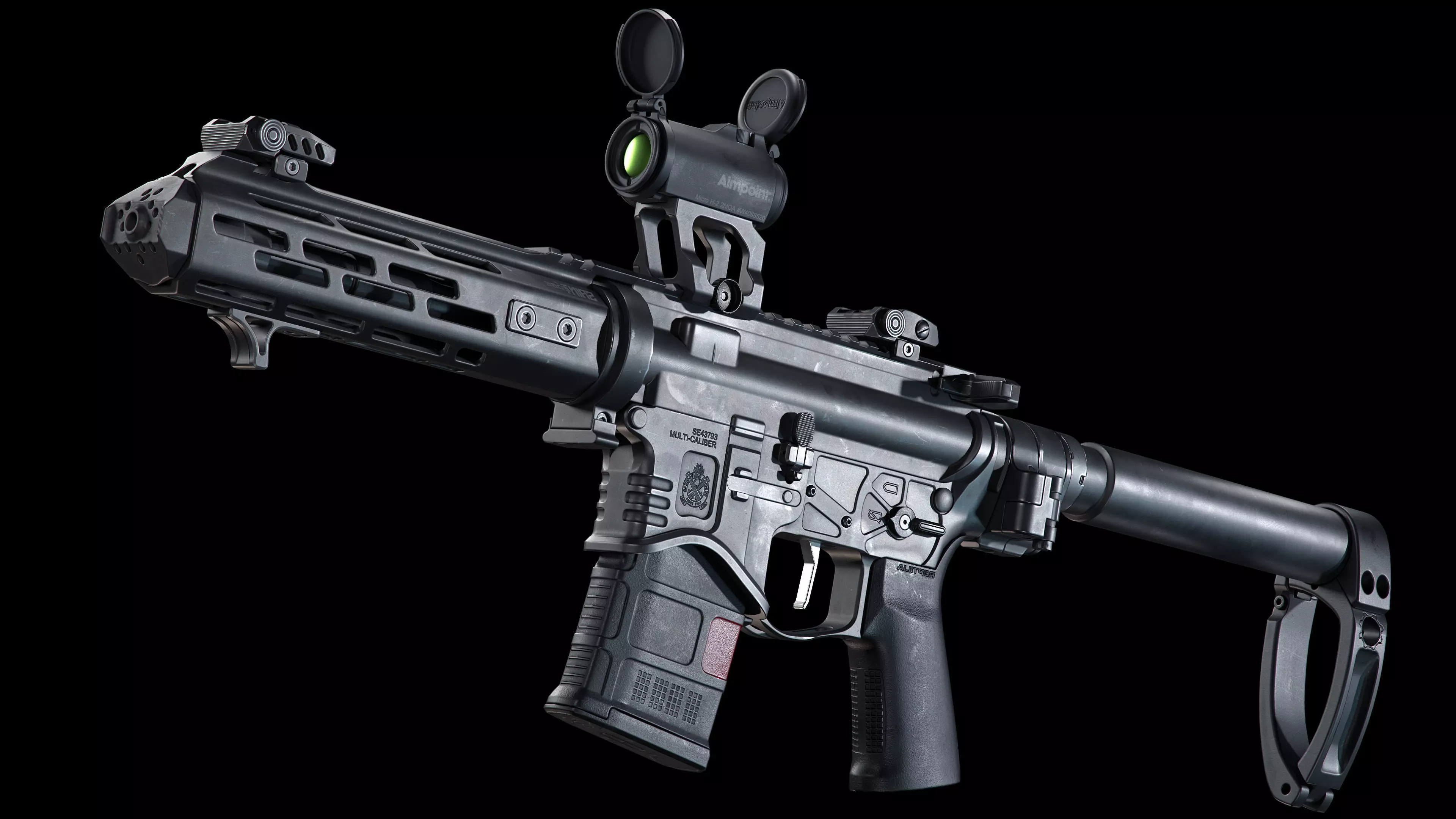 Springfield Armory Saint edge EVAC ar15 pistol Low-poly 3D model_0