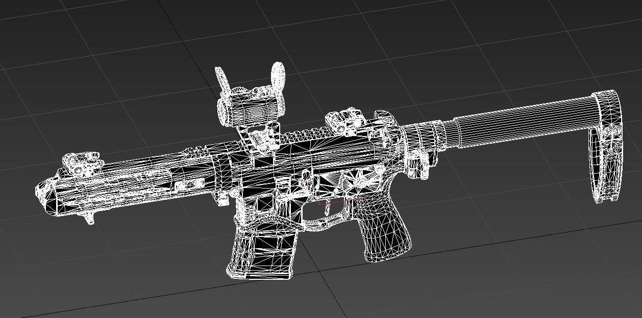 Springfield Armory Saint edge EVAC ar15 pistol Low-poly 3D model_14