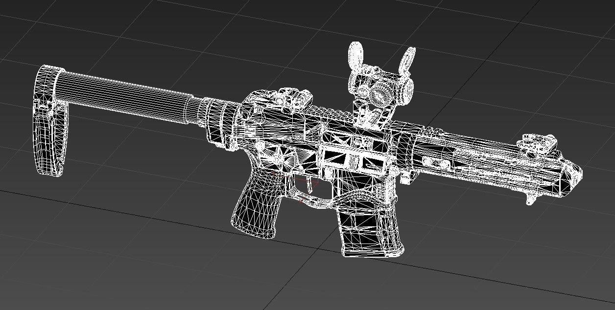 Springfield Armory Saint edge EVAC ar15 pistol Low-poly 3D model_13