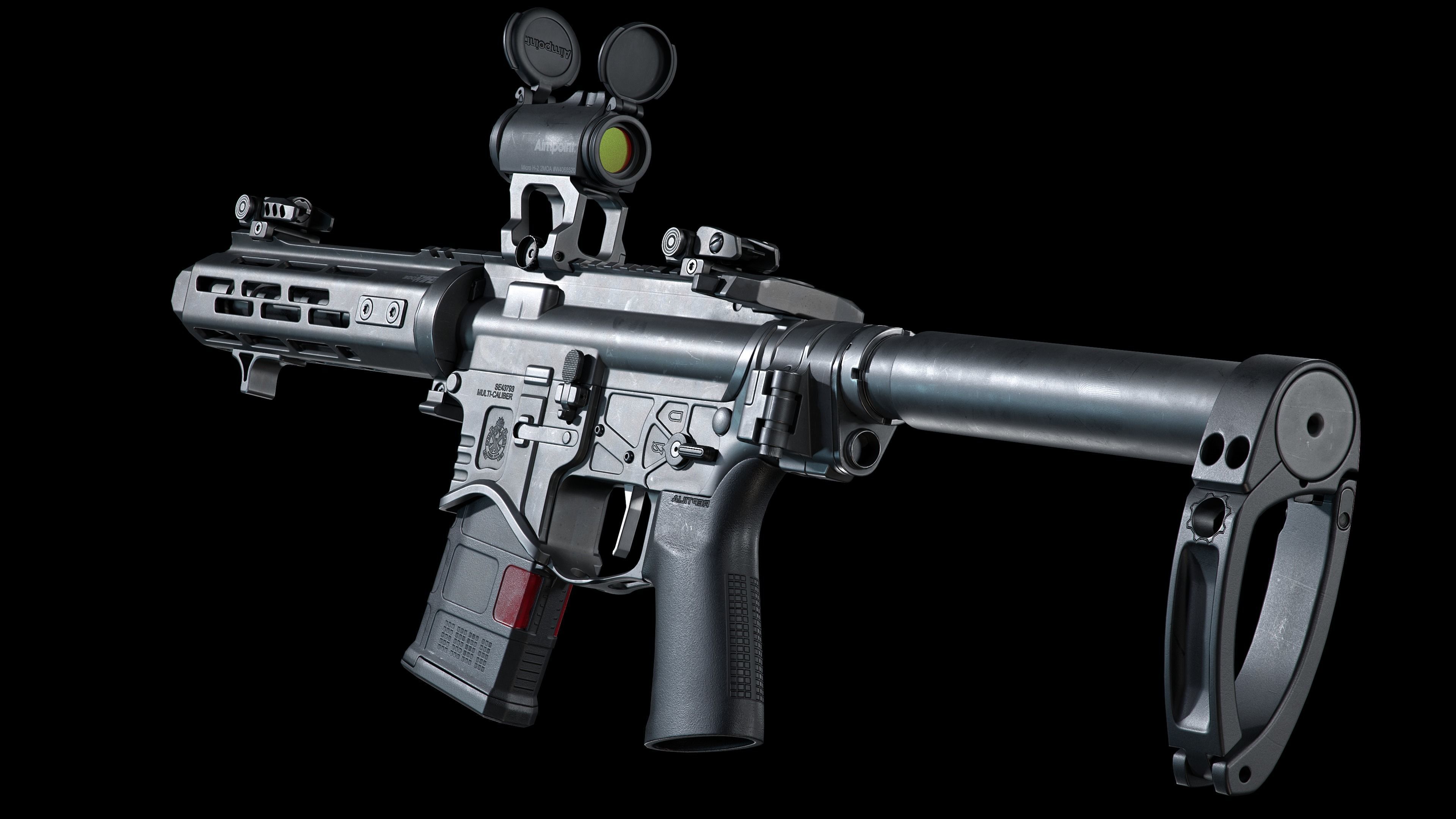 Springfield Armory Saint edge EVAC ar15 pistol Low-poly 3D model_2