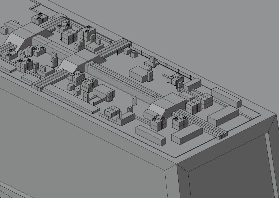 Modern skyscraper L-shaped Low-poly 3D model_23