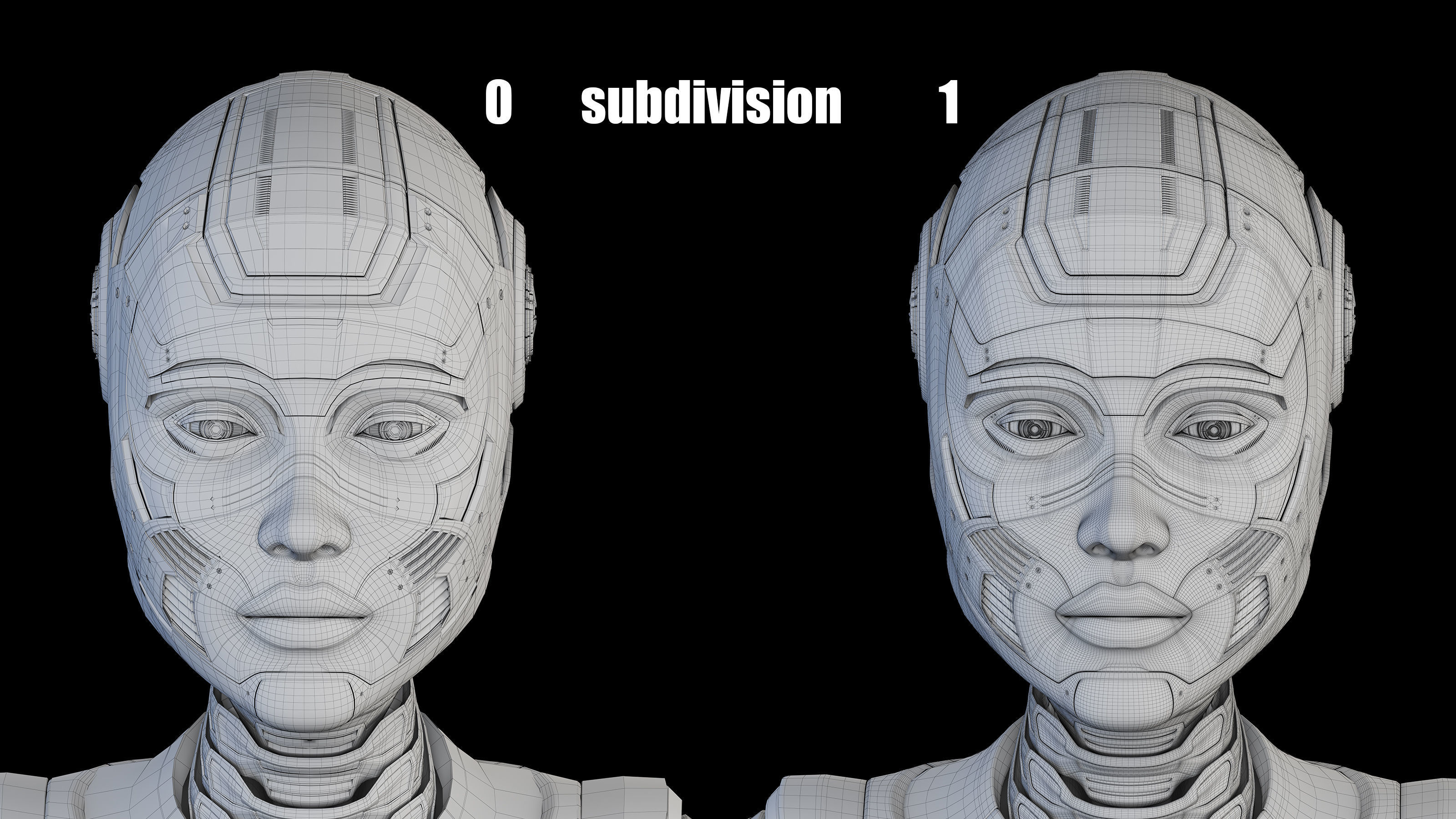 FUTURISTIC ROBOT WOMAN  - Advanced Edition - RIGGED  3D model_15