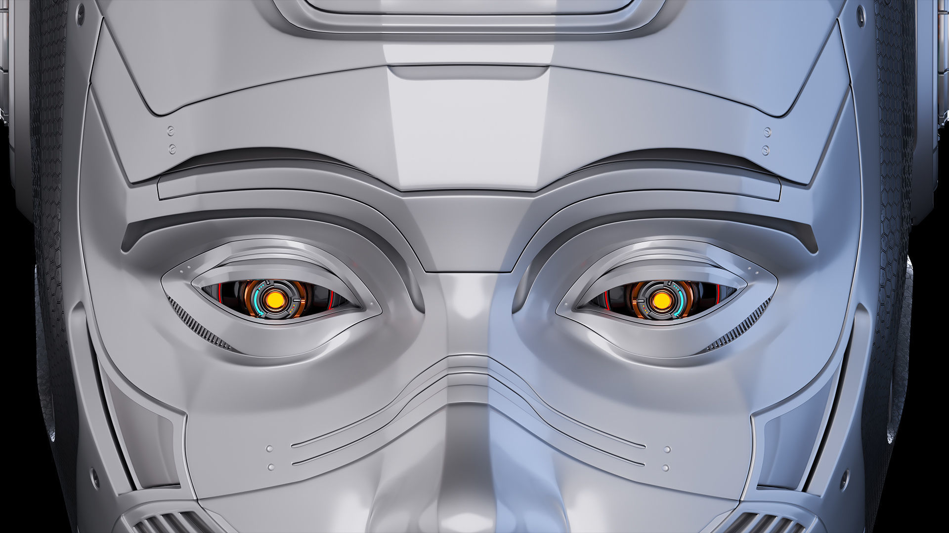 FUTURISTIC ROBOT WOMAN  - Advanced Edition - RIGGED  3D model_4