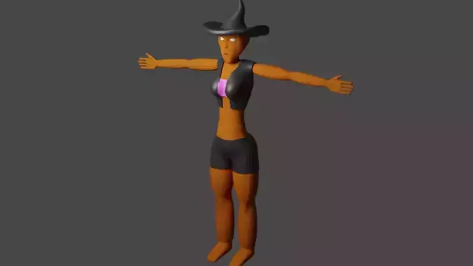 Ready to animate Witch