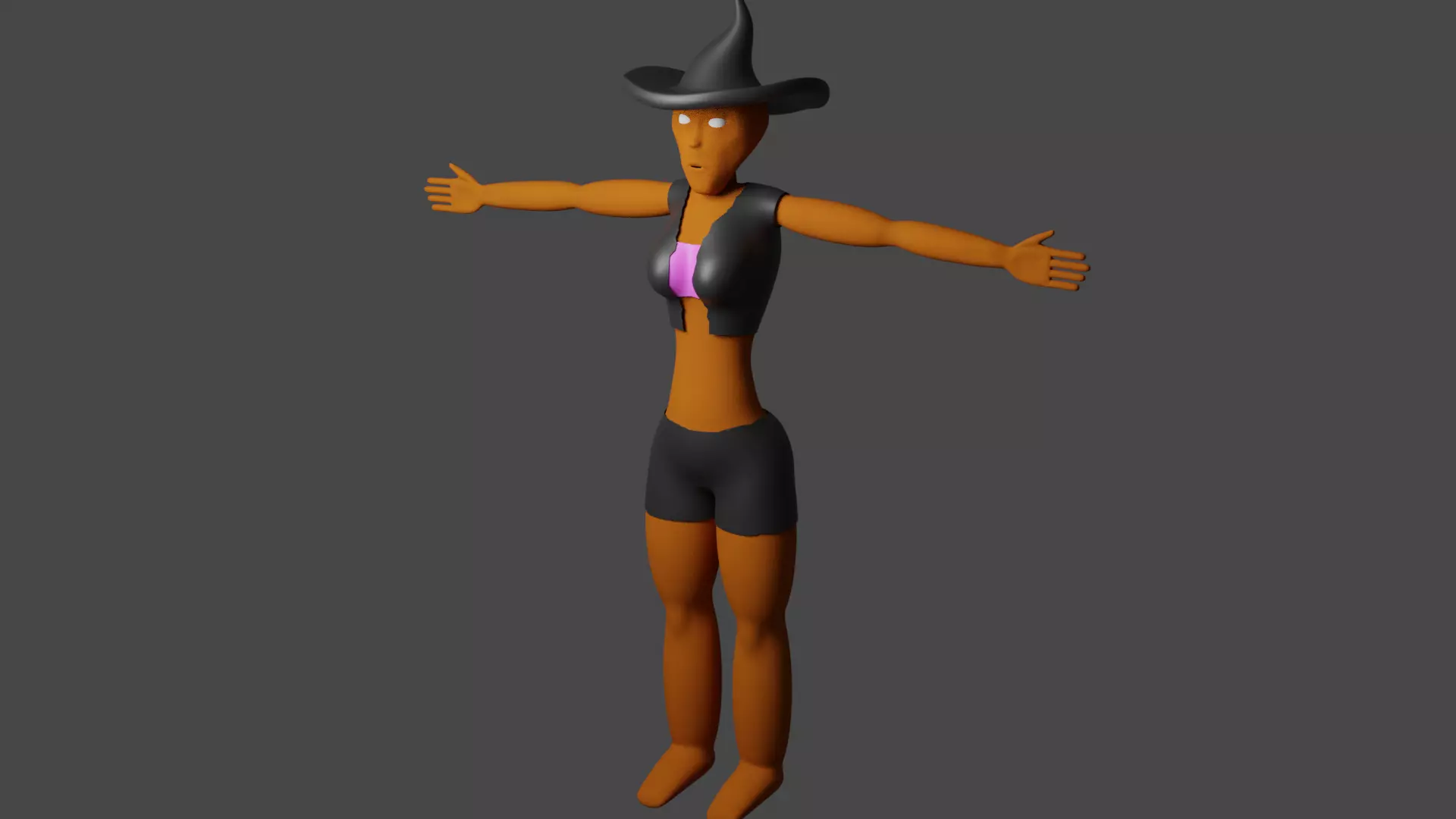 Ready to animate Witch Free 3D model