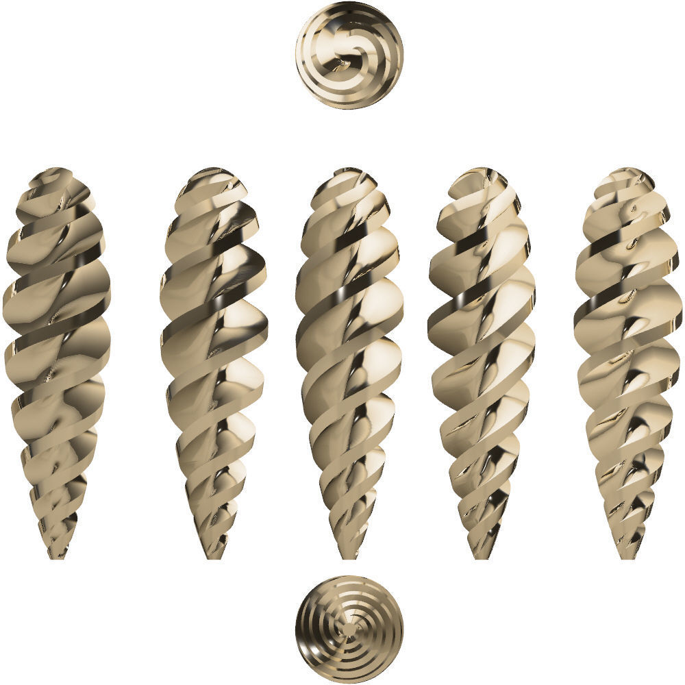 Tornado Twister Drop Charms Pendant 3D print model_2