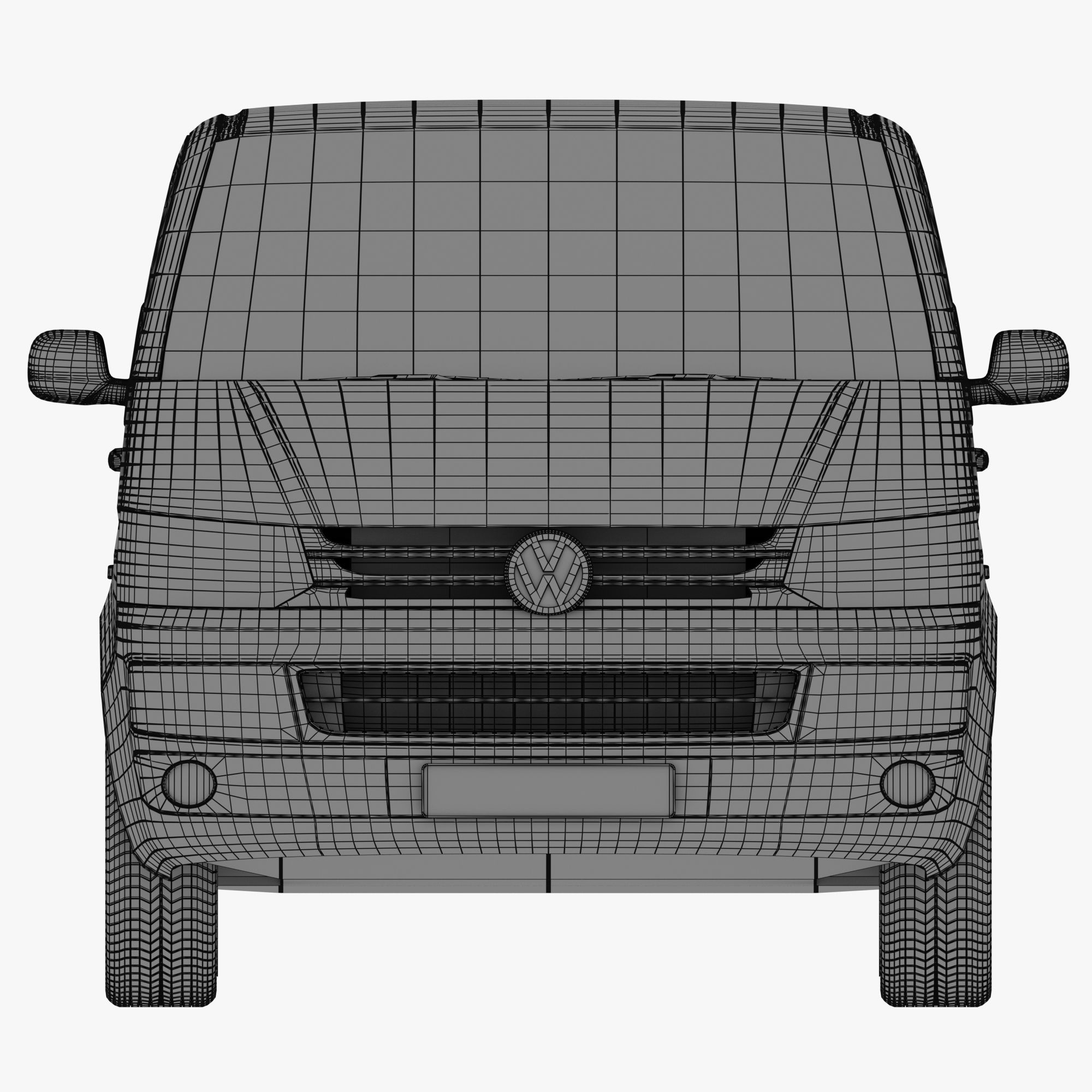VW Multivan T5 3D model_7