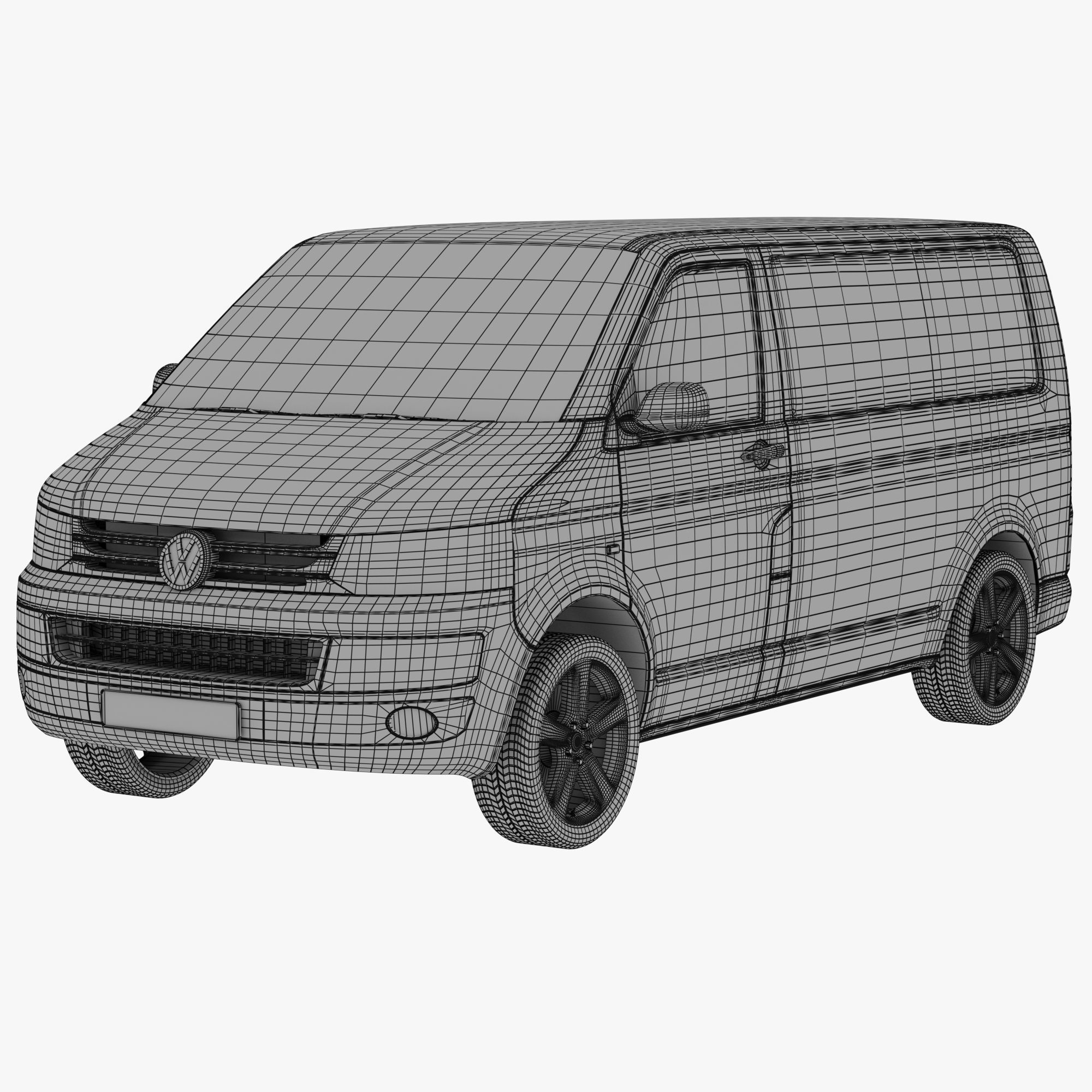 VW Multivan T5 3D model_2