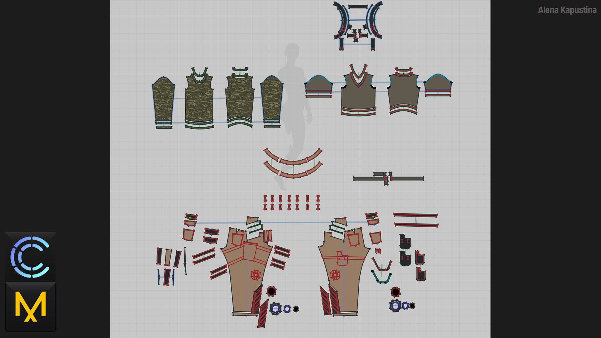 Tactical female outfit  Marvelous Designer project 3D model_3