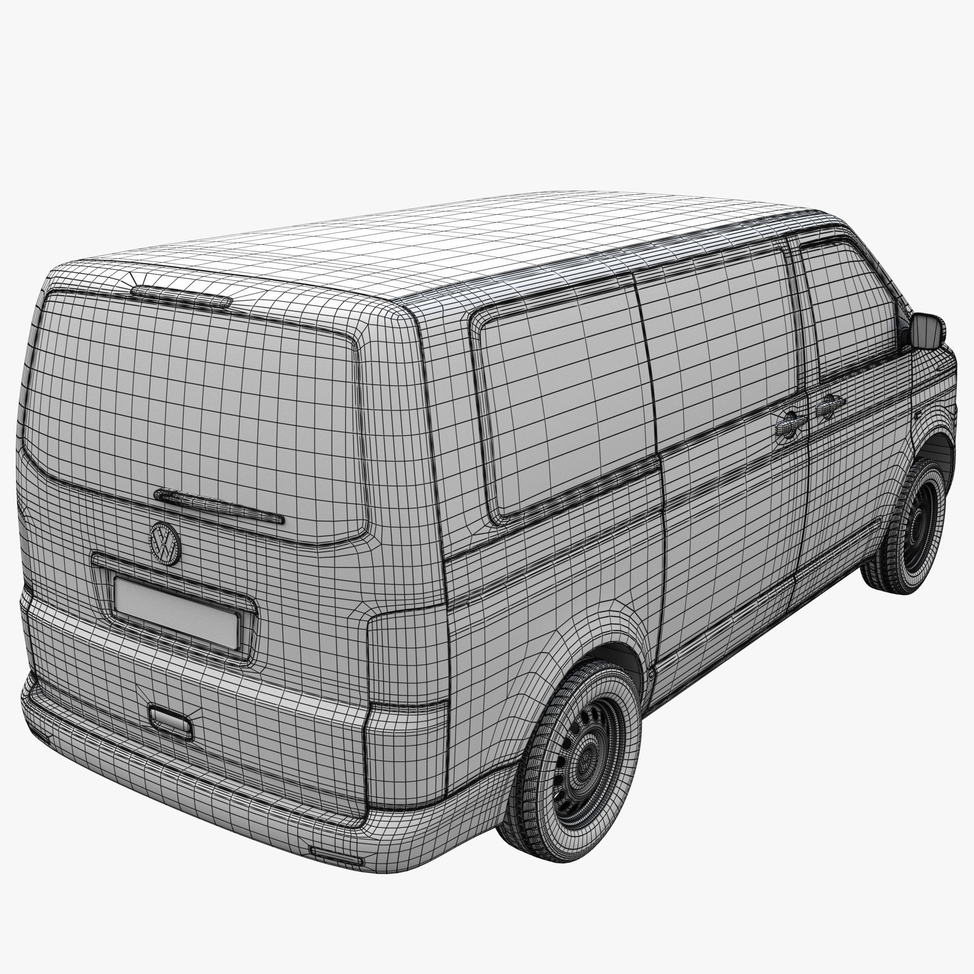 VW Multivan Transporter T5 3D Model Collection_13