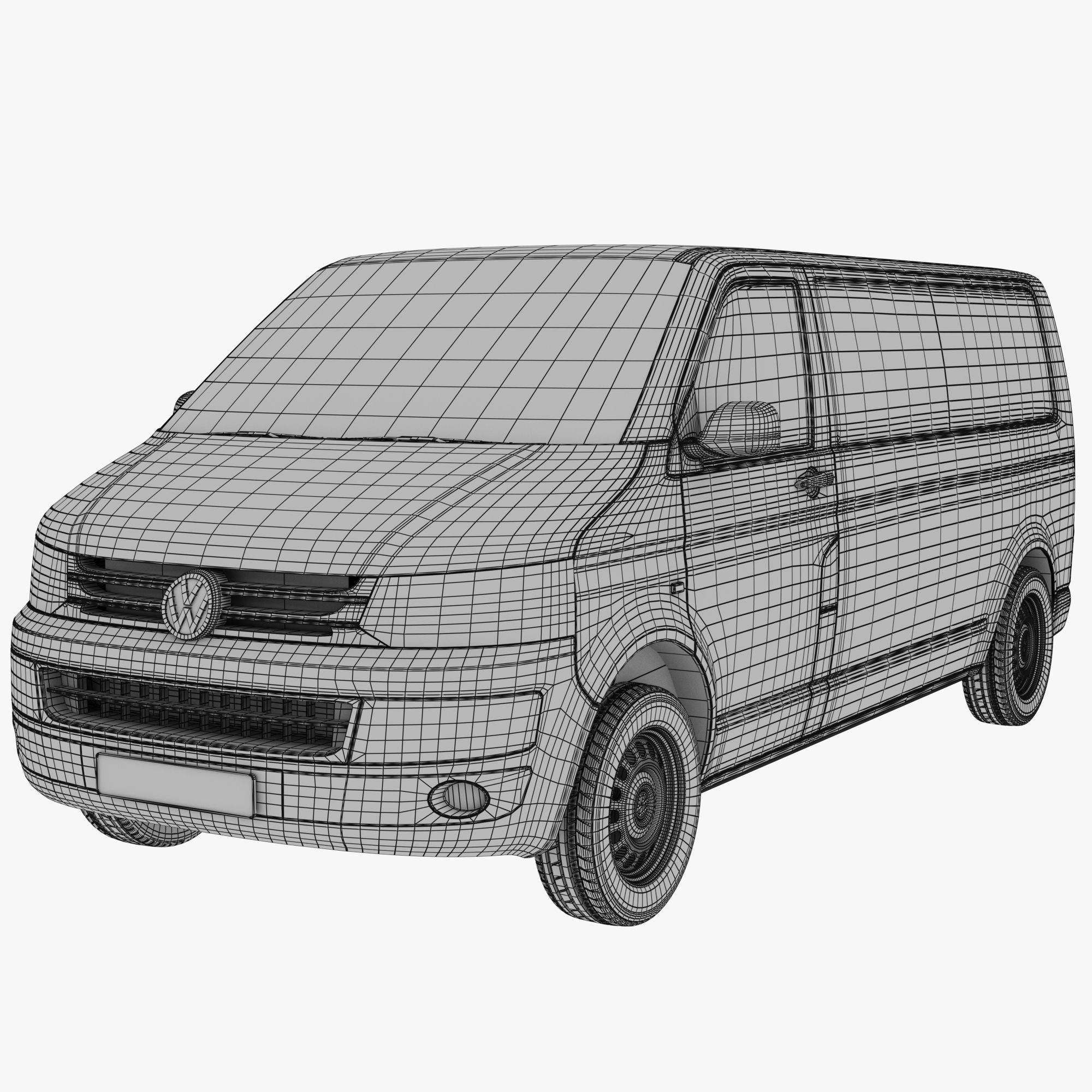 VW Multivan Transporter T5 3D Model Collection_22