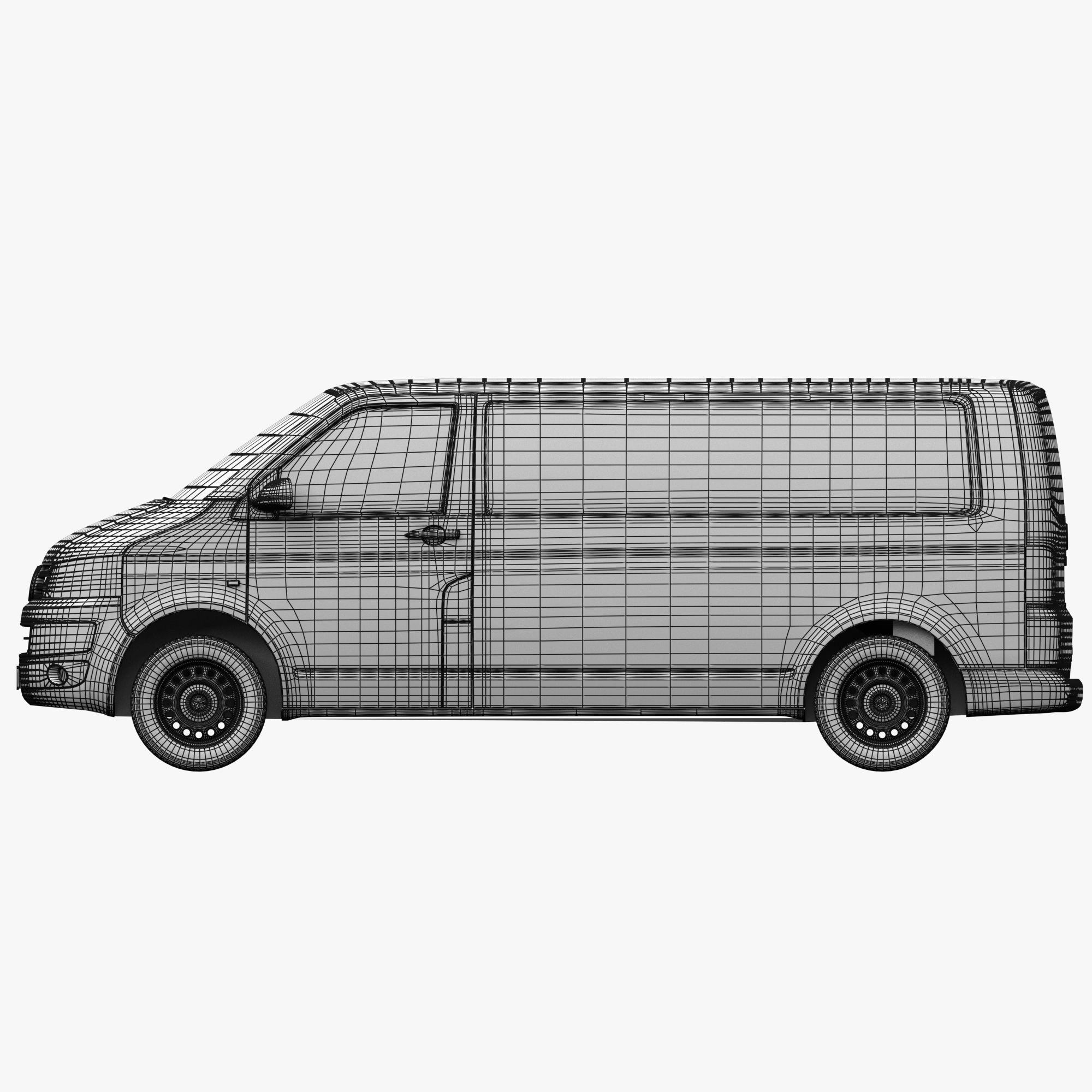 VW Multivan Transporter T5 3D Model Collection_28