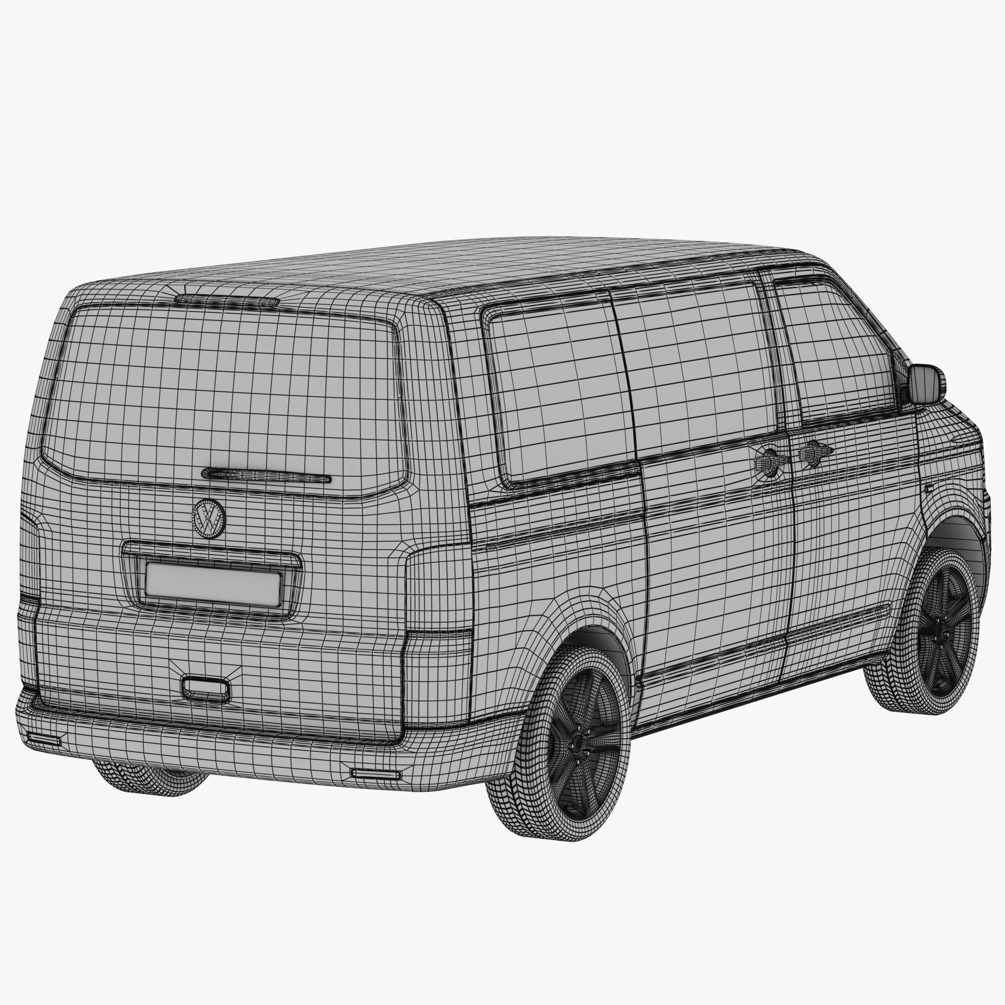 VW Multivan Transporter T5 3D Model Collection_9