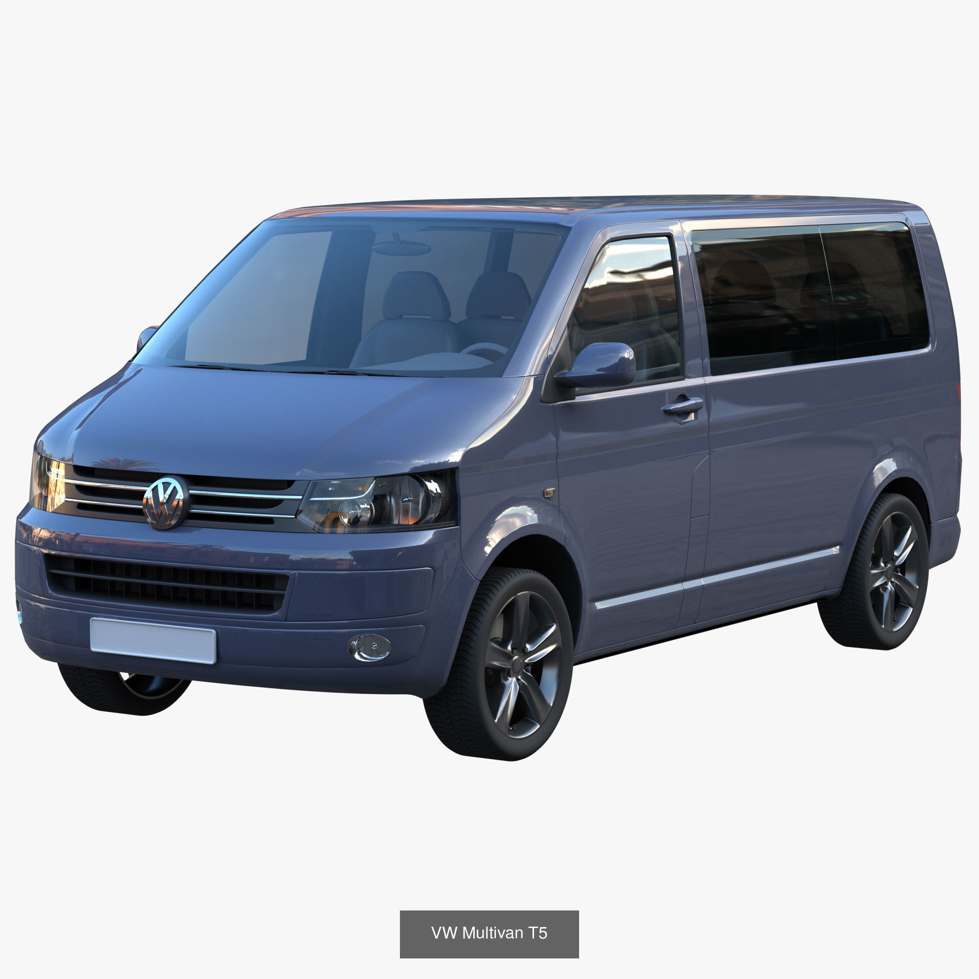 VW Multivan Transporter T5 3D Model Collection_5
