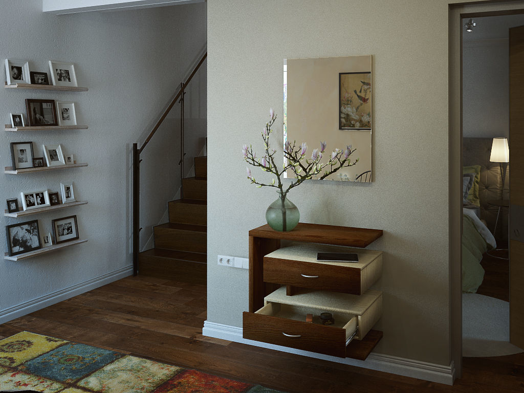  mirror with cabinet on the wall 3D model_1