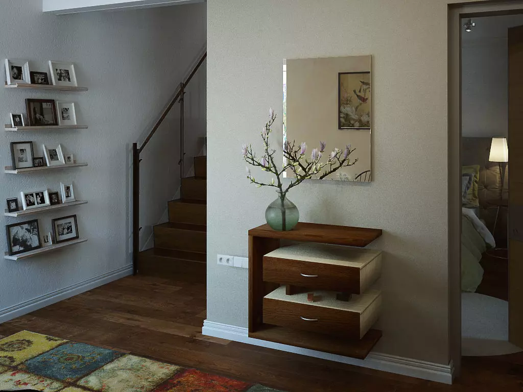  mirror with cabinet on the wall 3D model_0