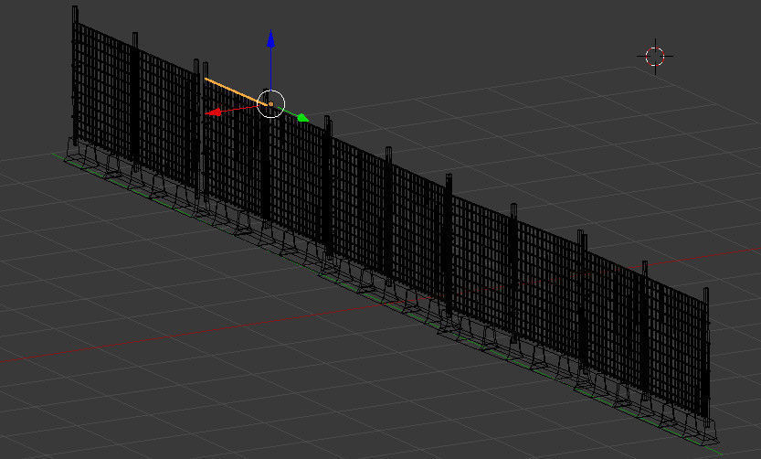 Barrier Fences x5 Game Ready Low-poly 3D model_4