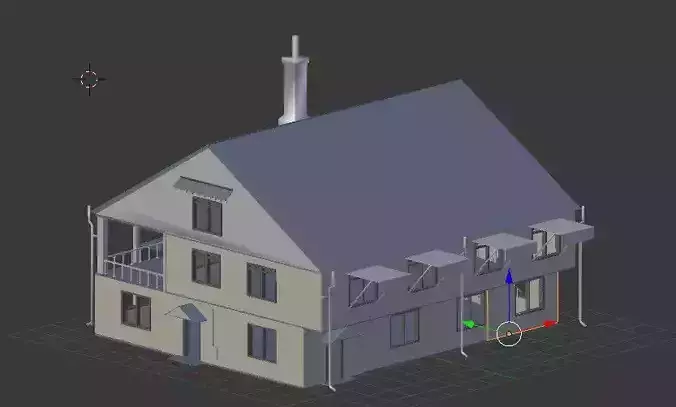 Double Storey Residence House Full Explorable Game Ready