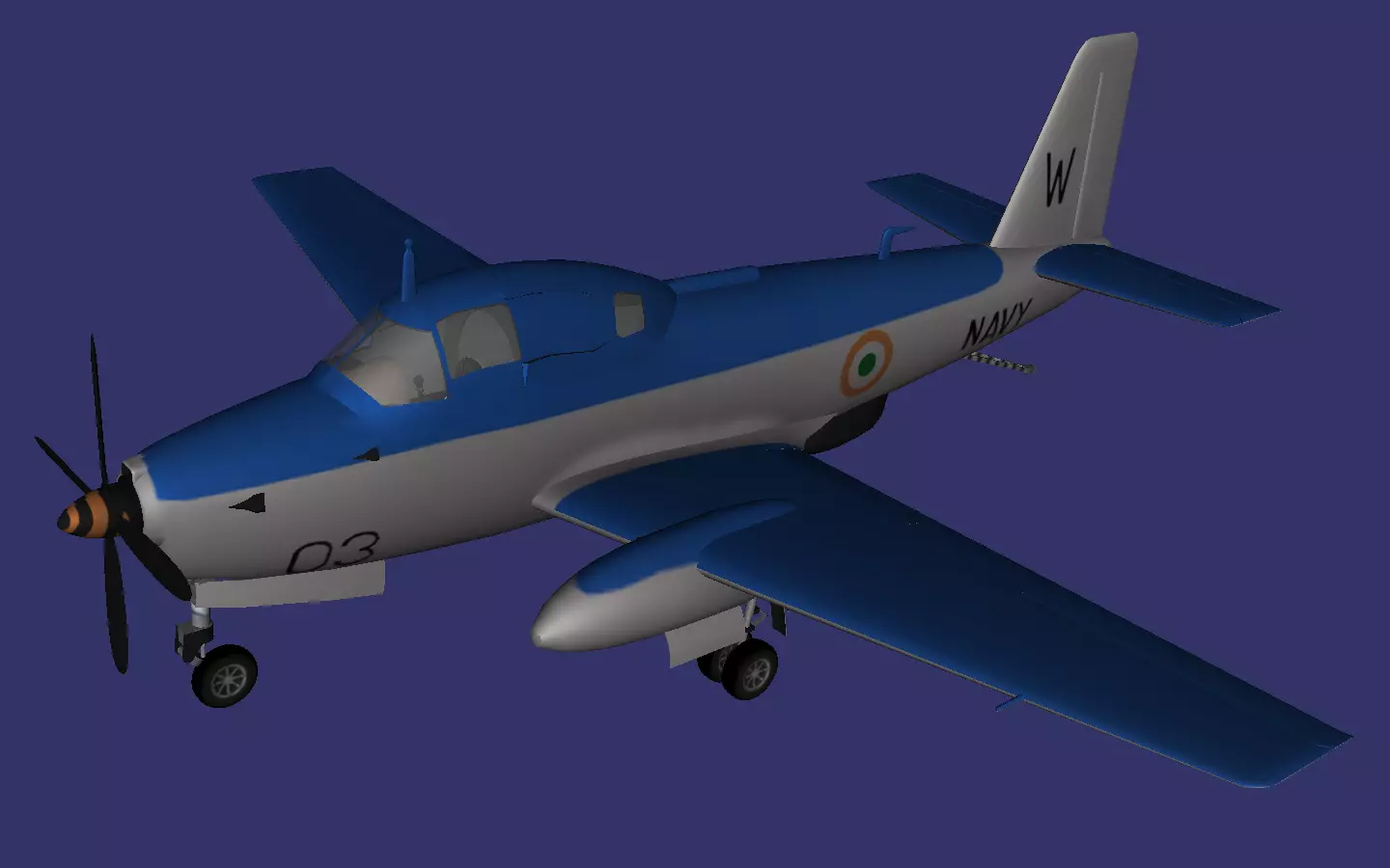 Breguet Br 1050 Alize Low-poly 3D model