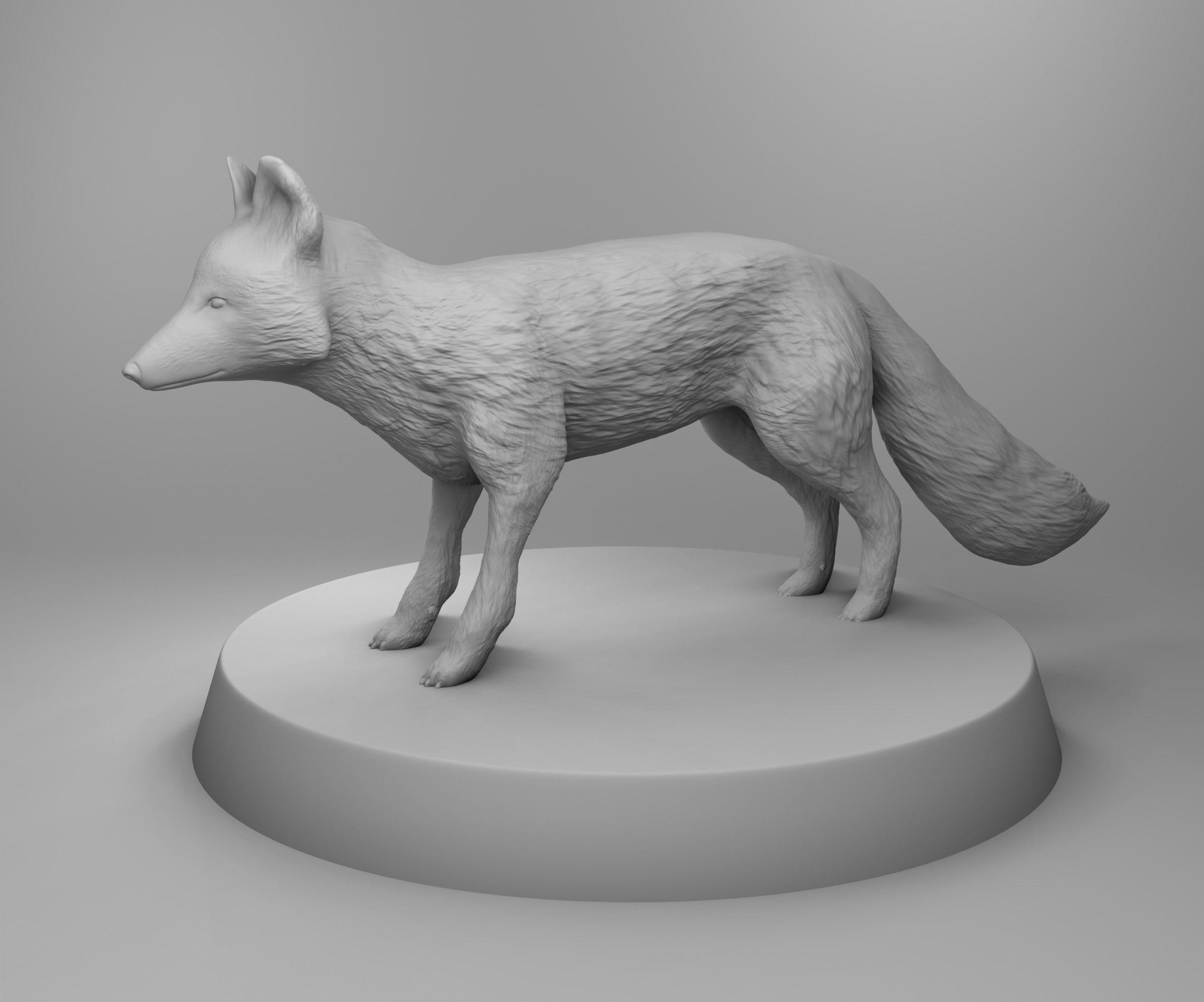 Wild fox 3D print model_2