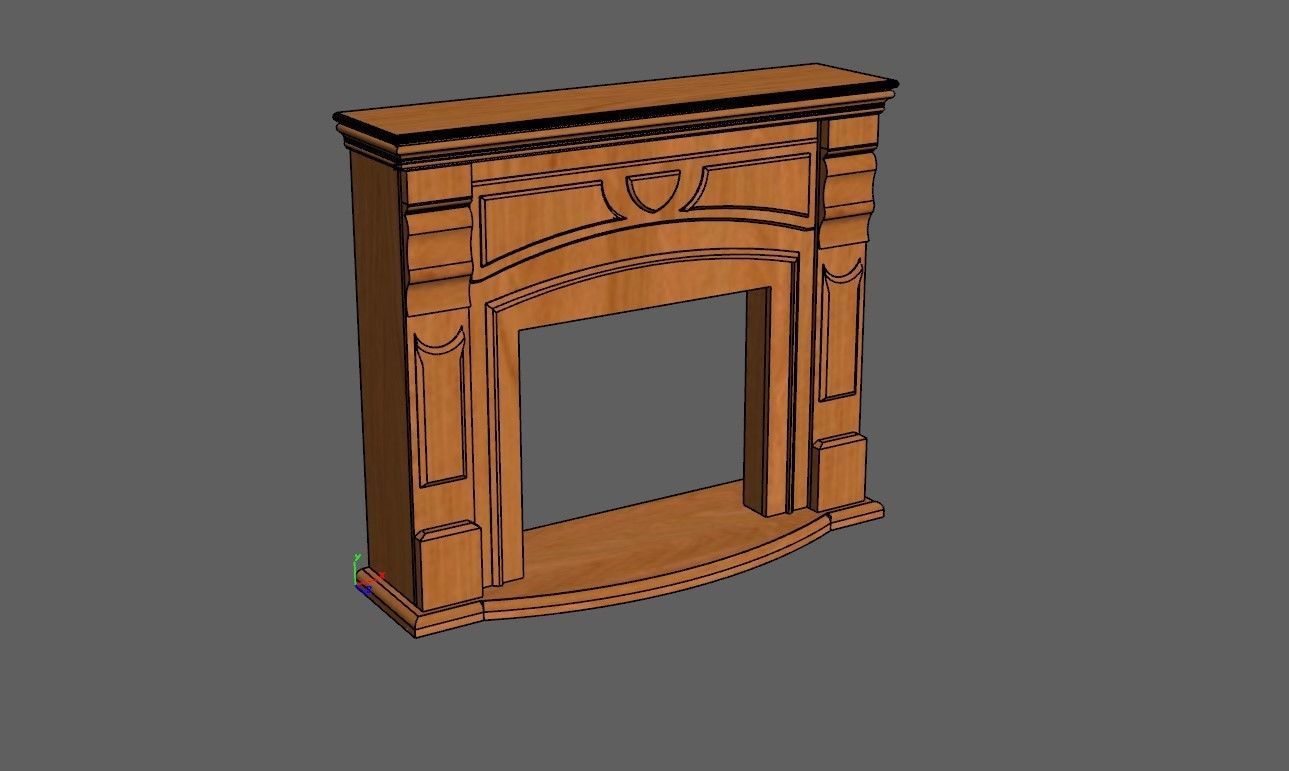  fireplace portal 3d model 3D model_1