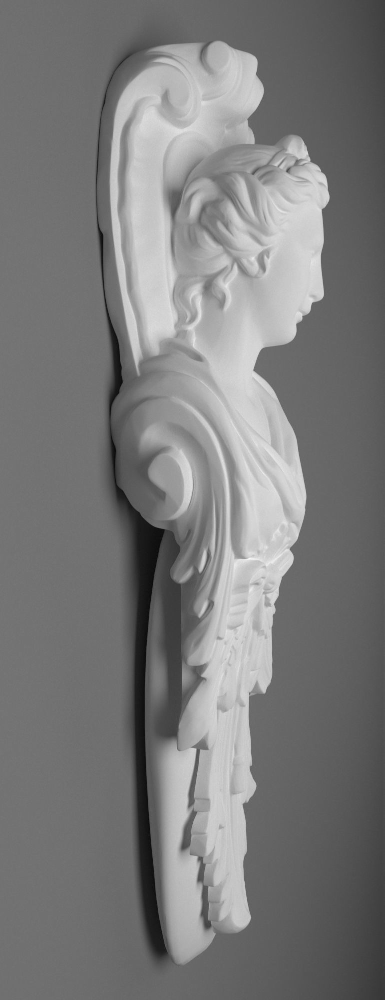 Caryatid-05 3d model statue of woman on wall 3D model_4