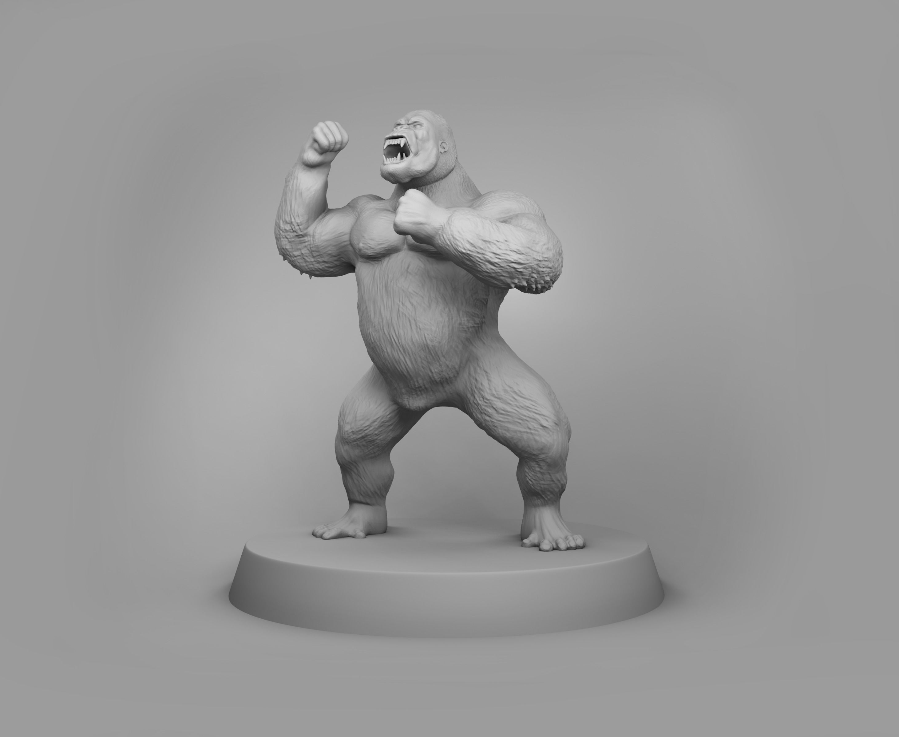 African gorilla 3D print model_1