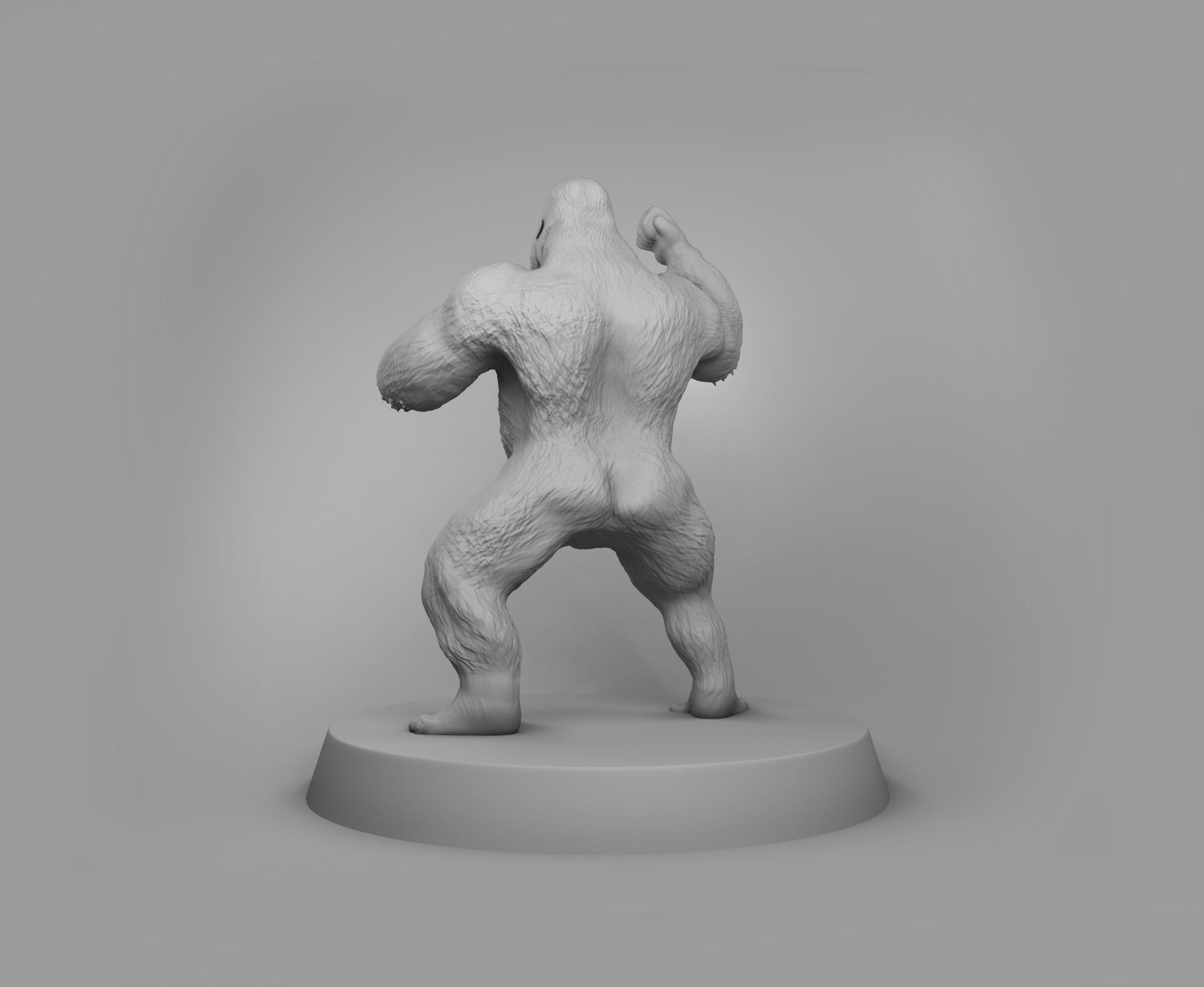 African gorilla 3D print model_2