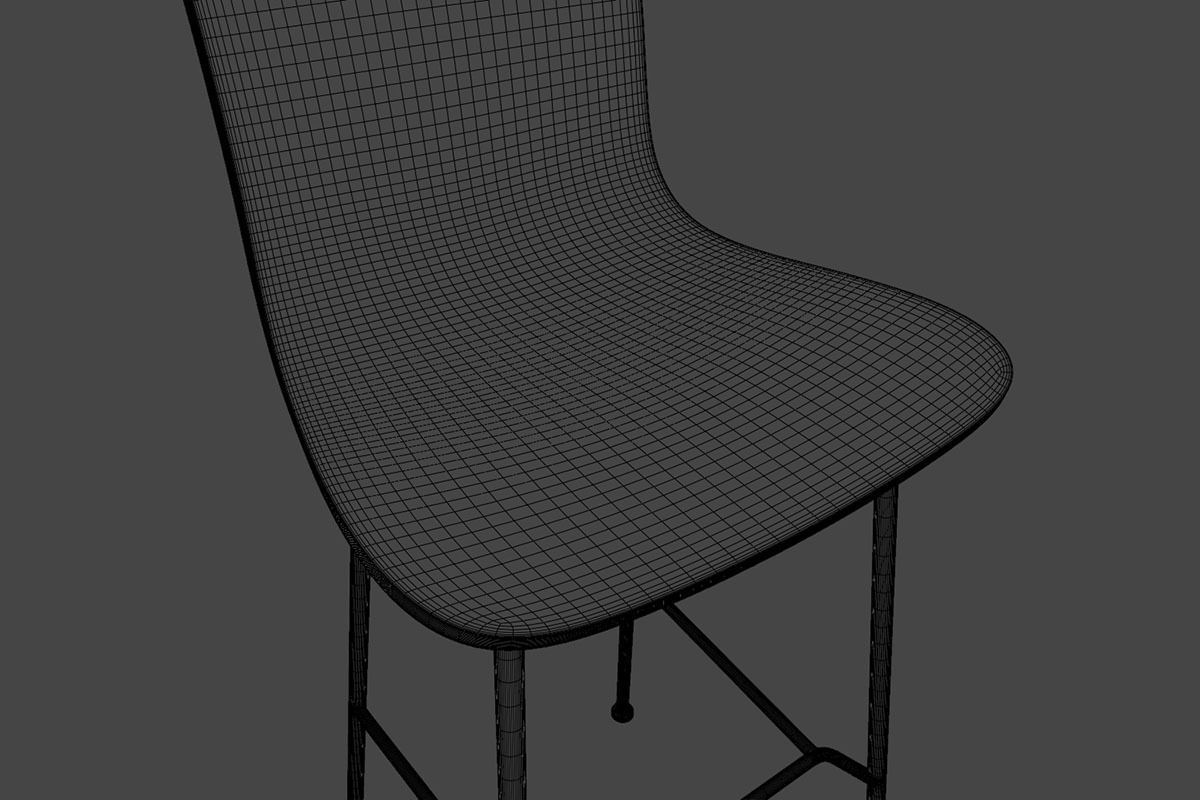 HAL Barstool 3D model_7