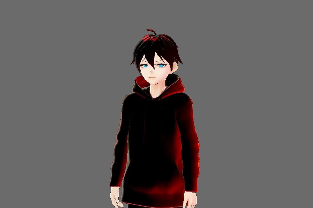 Lookzie Original Anime Character 3D model_1